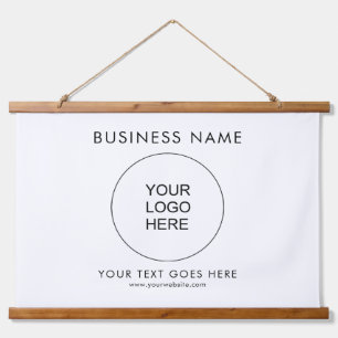 Customizable Template Add Your Business Logo Text Hanging Tapestry