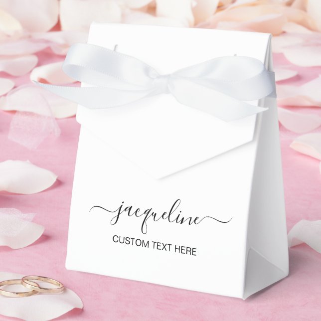 Customizable Tent Favor Boxes with Text (Wedding)
