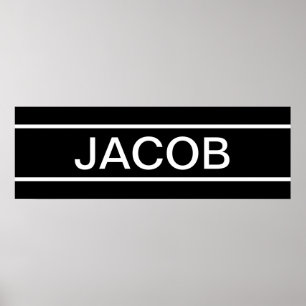 Customizable Text   Bold Modern Black & White Poster