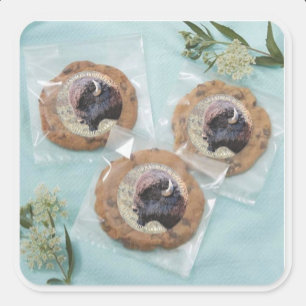 Customizable Text Buffalo Chip Cookie Sticker