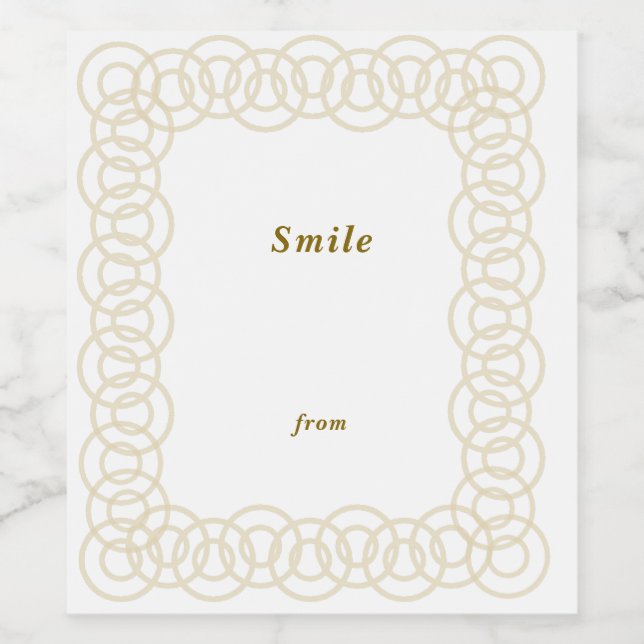 Customizable Text Circle White Food Label (Single Label)