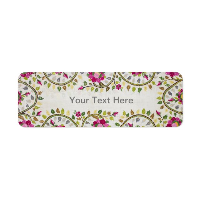 Customizable Text, Peonies Pattern, William Morris (Front)