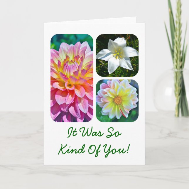"CUSTOMIZABLE THANK YOU CARD WITH FLORAL TRILOGY (Front)