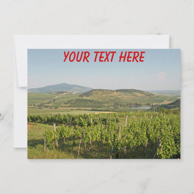 Customizable Tokaj vineyards, Hungary card (Front)