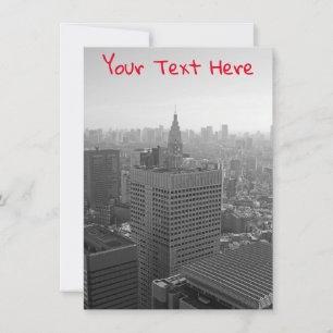 Customizable Tokyo skyline card