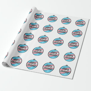 Customizable Transgender Christmas Ornament Wrapping Paper