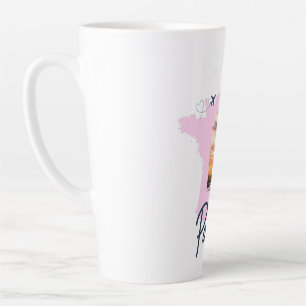 Customizable Travel Themed Paris Latte Mug