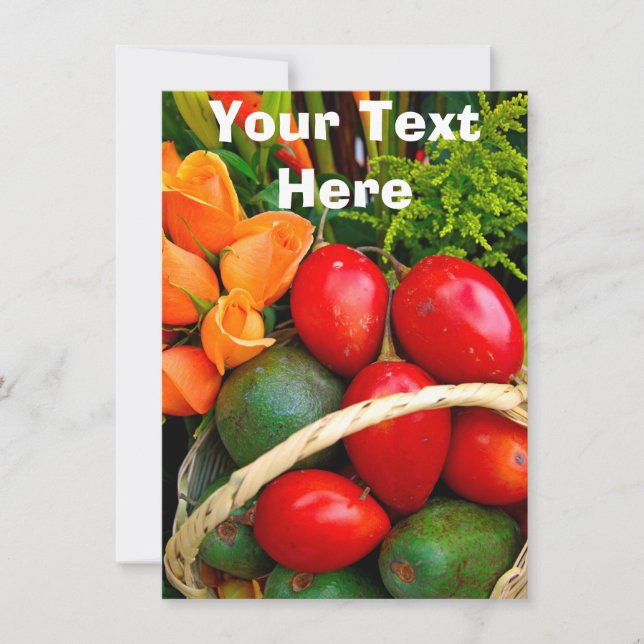 Customizable tropical fruit Card (Front)