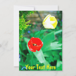 Customizable tulips card