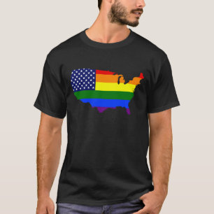 CUSTOMIZABLE UNITED STATES OF EQUALITY RAINBOW USA T-Shirt