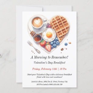 Customizable Valentine’s Day Breakfast Invitation