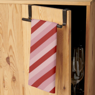 Customizable Valentine Stripes Tea Towel