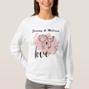 Customizable Valentine's Day Long-sleeve T-shirt