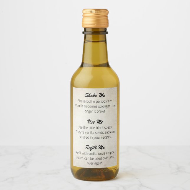 Customizable Vanilla Extract label VE_002_04c (Front)