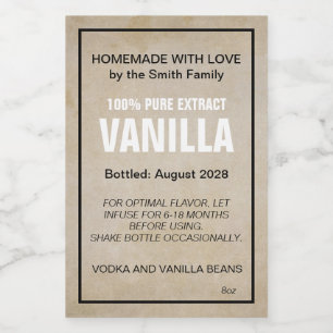 Customizable Vanilla Extract Label ZVE_07b