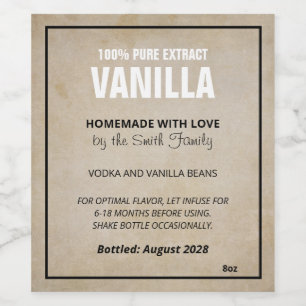 Customizable Vanilla Extract Label ZVE_07c