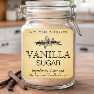 Customizable Vanilla Sugar Extract label VS002