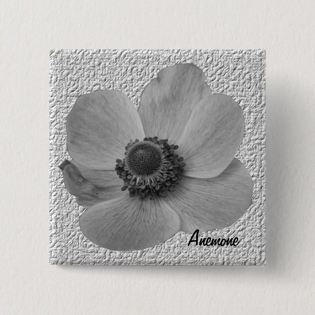 Customizable Vintage Anemone Button (Front)