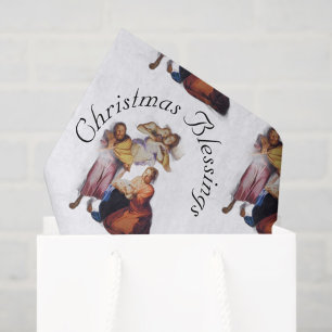 Customizable Vintage Nativity Tissue Paper