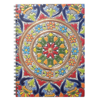 Customizable Vintage Spanish Tile Notebook