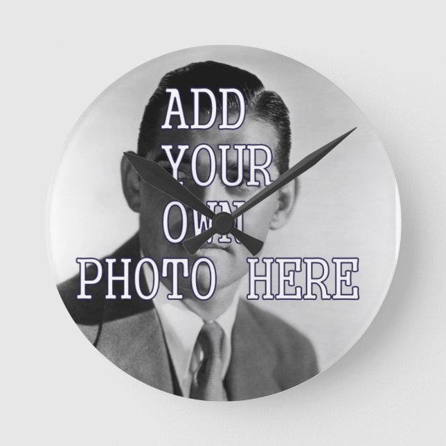 CUSTOMIZABLE WALL CLOCK - ADD YOUR OWN IMAGES (Front)