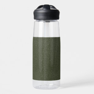 Customizable Water Bottle   Speckled Moss Green