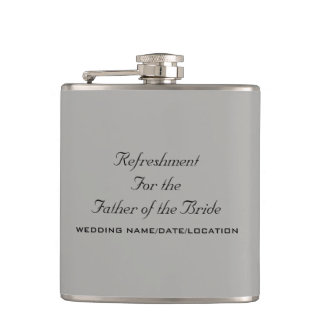 CUSTOMIZABLE Water for Father of the Bride Hip Flask