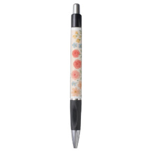 Customizable Watercolor Floral Pattern Pen