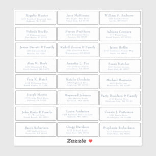Customizable wedding guest address labels sticker