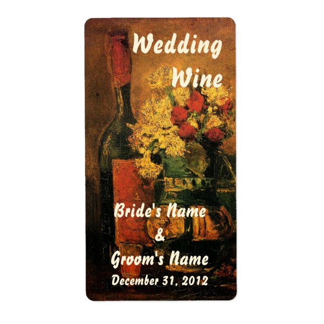 Customizable Wedding Wine Label (Front)