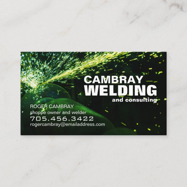 Customizable Welding Consultant Business Cards (Front)