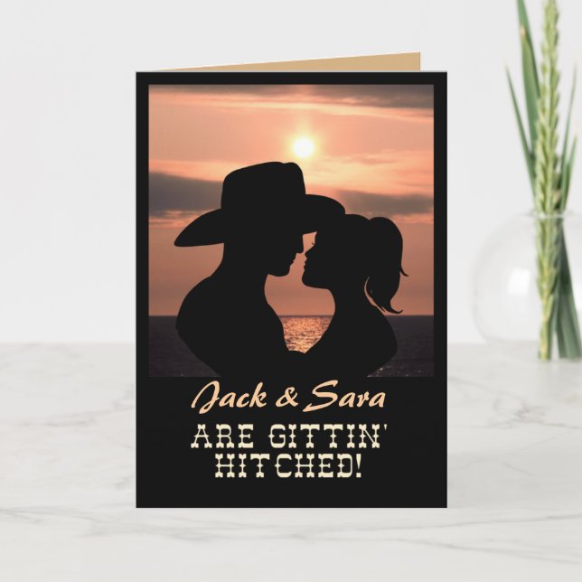 CUSTOMIZABLE Western Wedding INVITATION (Front)