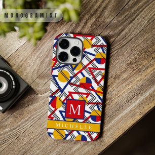 Customizable White Yellow Red Blue Geometric  Case-Mate iPhone 14 Pro Max Case
