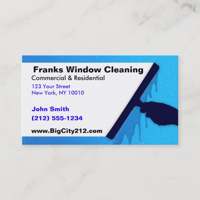 CUSTOMIZABLE Window Cleaning BC Business Card (Front)