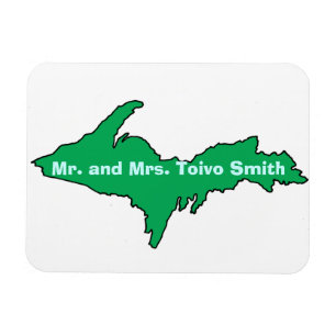 CUSTOMIZABLE YOOPER MAGNETS SHOW MICHIGAN'S U.P.