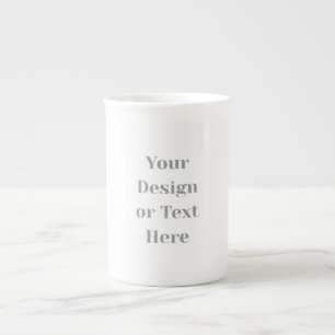 Customizable Your Design or Text Here Personalized Bone China Mug