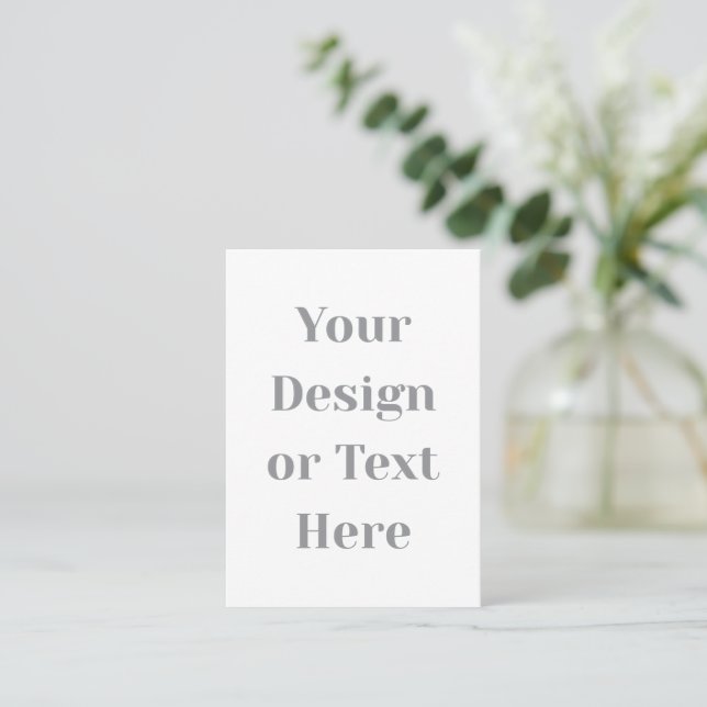 Customizable Your Design or Text Here Personalized Business Card (Standing Front)