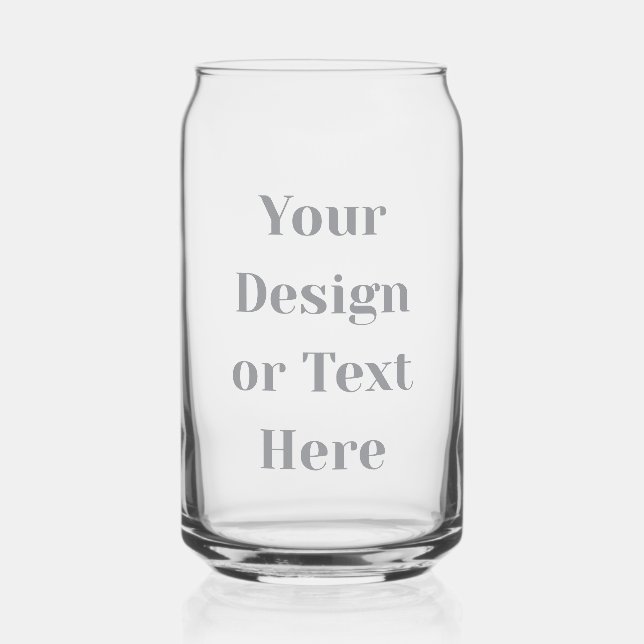 Customizable Your Design or Text Here Personalized Can Glass (Back)