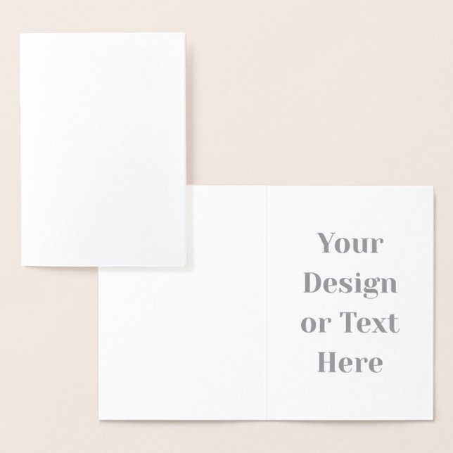 Customizable Your Design or Text Here Personalized Foil Card (Display)