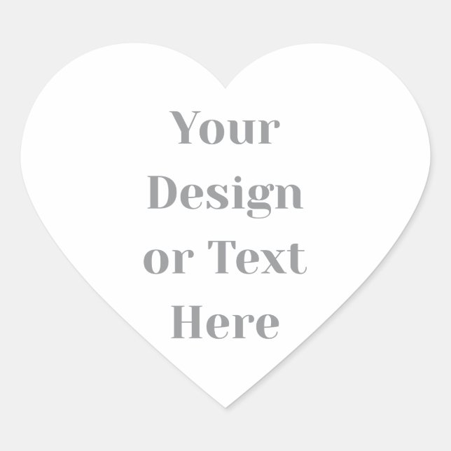 Customizable Your Design or Text Here Personalized Heart Sticker (Front)