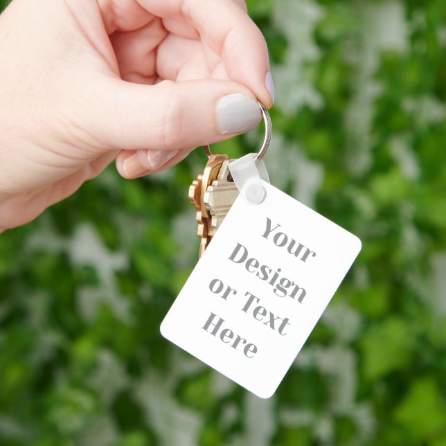 Customizable Your Design or Text Here Personalized Key Ring (Hand)