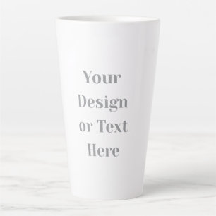 Customizable Your Design or Text Here Personalized Latte Mug