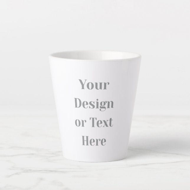 Customizable Your Design or Text Here Personalized Latte Mug (Front)