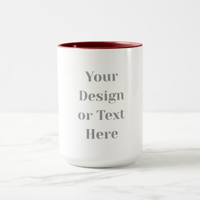 Customizable Your Design or Text Here Personalized Mug (Center)