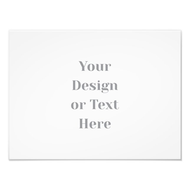 Customizable Your Design or Text Here Personalized Photo Print (Front)