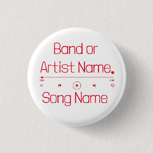 Customizable Your Favorite Music 3 Cm Round Badge
