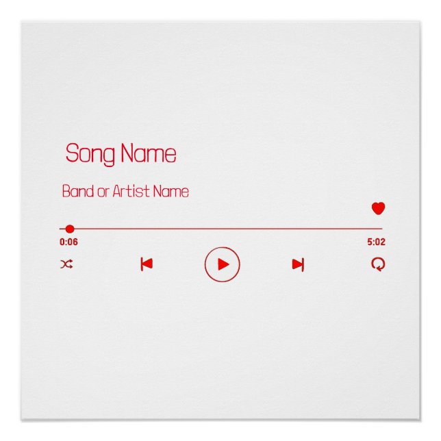 Customizable Your Favorite Music Poster (Front)