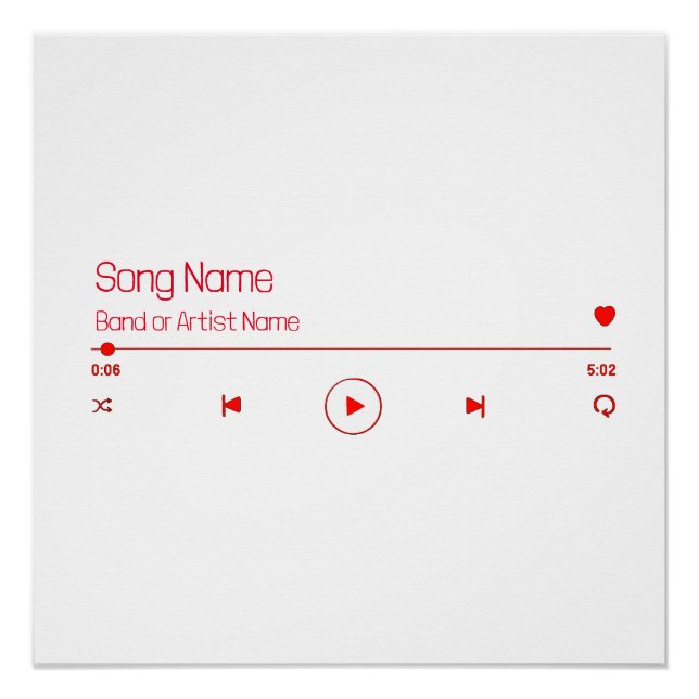 Customizable Your Favorite Music Poster (Front)