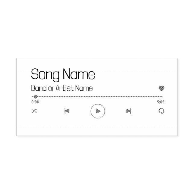 Customizable Your Favorite Music Rubber Stamp (Imprint)