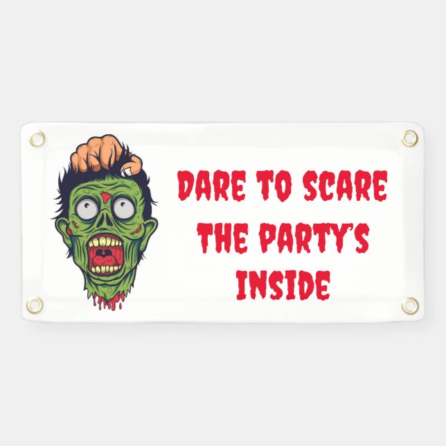 Customizable zombie Halloween themed banner (Horizontal)